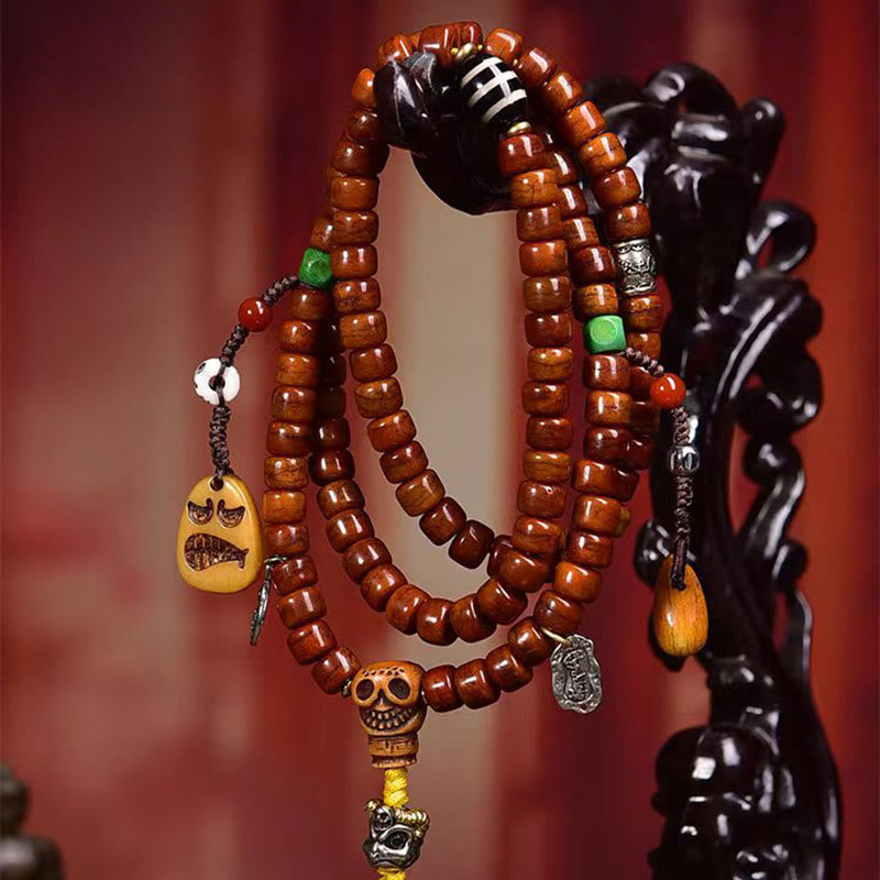 Karma Stone Tibet 108 Beads Yak Bone Dzi Bead Strength Mala