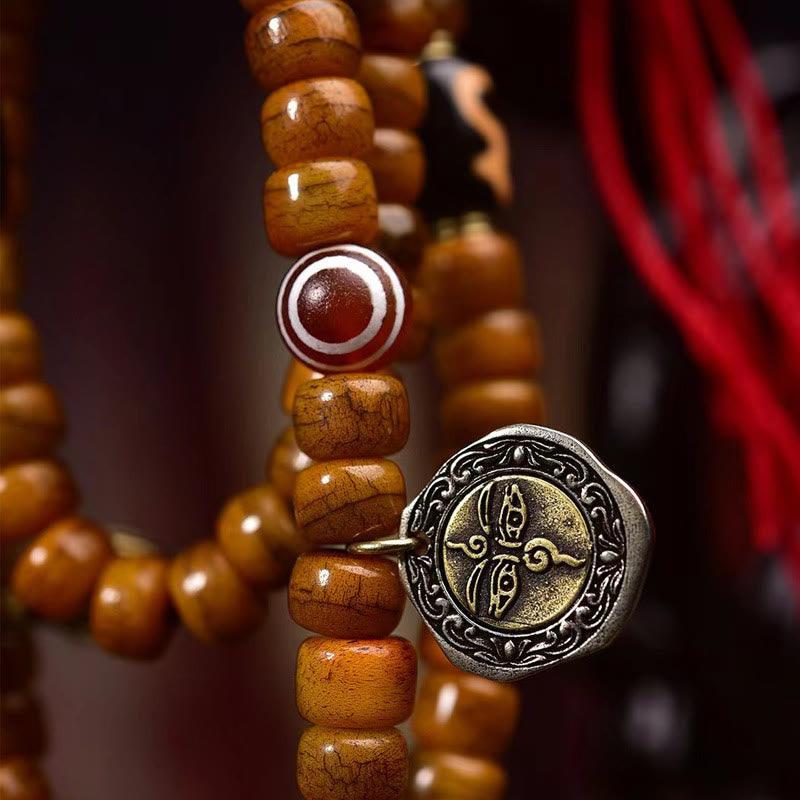 108 Tibetan Yak Bone Bracelet Lucky Stone Prayer Beads