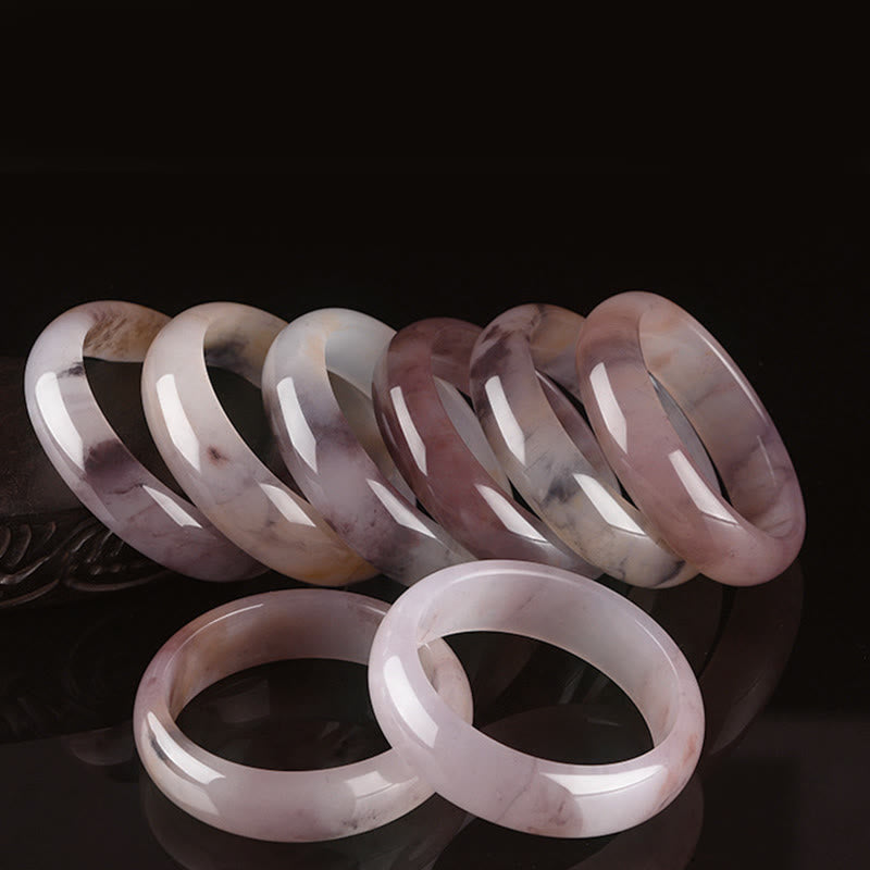 Karma Stone Purple Jade Happiness Protection Bracelet Bangle