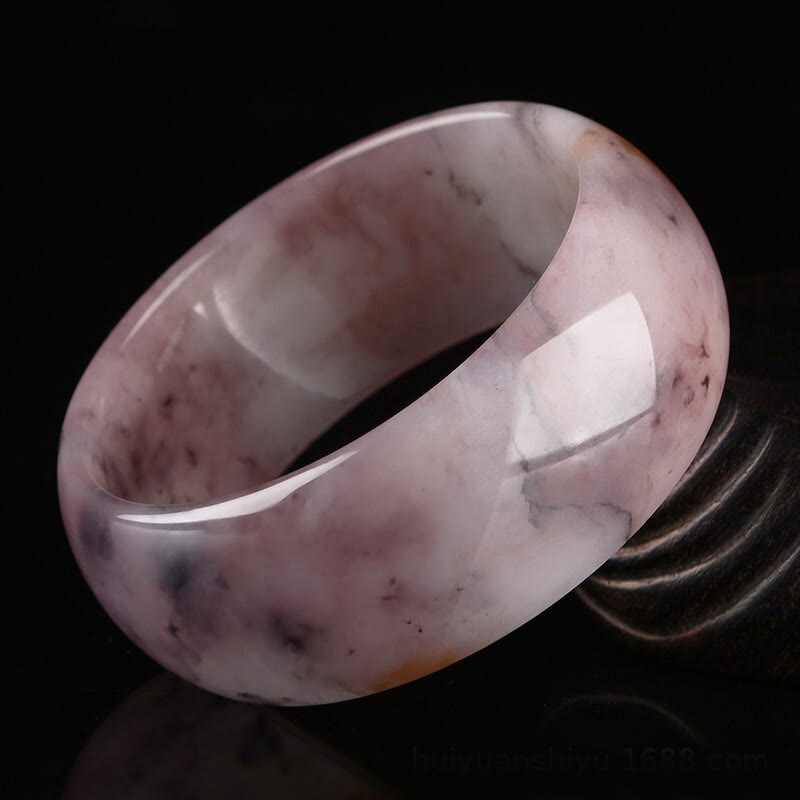 Karma Stone Purple Jade Happiness Protection Bracelet Bangle