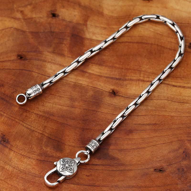 Karma Stone Tibetan Double Dorje Om Mani Padme Hum Buddha Swastika Vajra Strength Bracelet