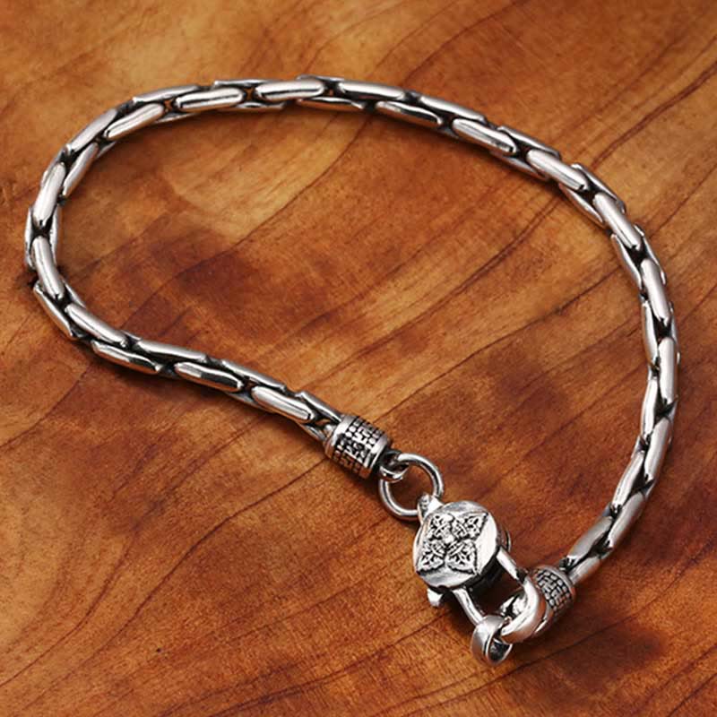 Karma Stone Tibetan Double Dorje Om Mani Padme Hum Buddha Swastika Vajra Strength Bracelet