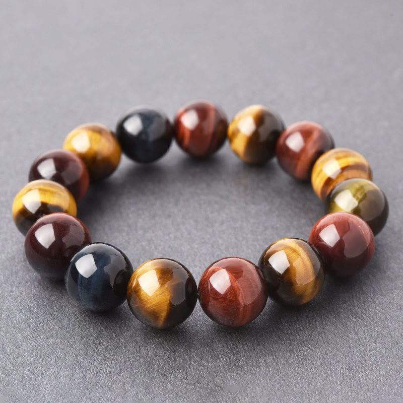 Karma Stone Natural Tiger Eye Positive Protection Bracelet