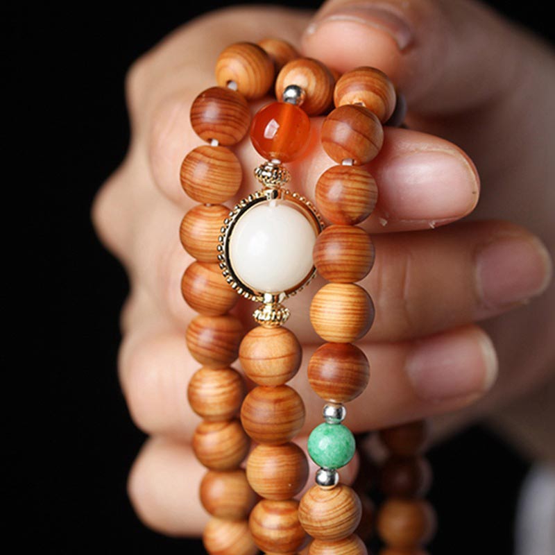 Karma Stone Tibetan Rosewood Mala Healing Necklace Bracelet