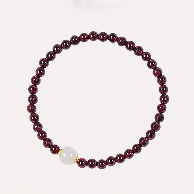 Karma Stone Natural Garnet Jade Bead Purification Bracelet