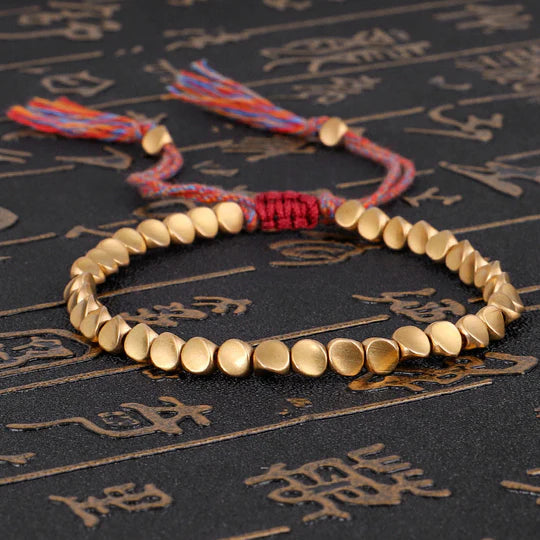 Karma Stone Tibetan Copper Beads Healing Luck Bracelet
