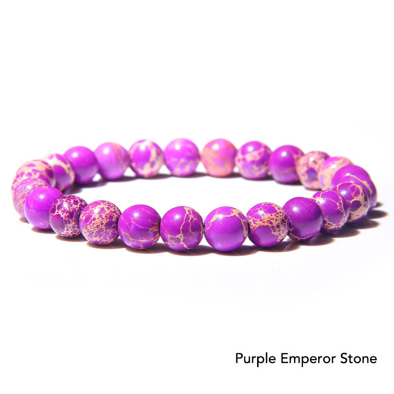 Karma Stone Natural Agate Stone Crystal Balance Beaded Bracelet