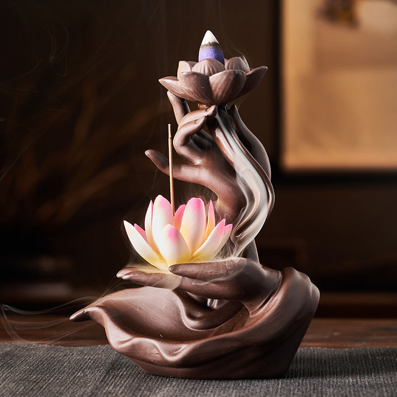 Karma Stone Lotus Bergamot Healing Incense Burner