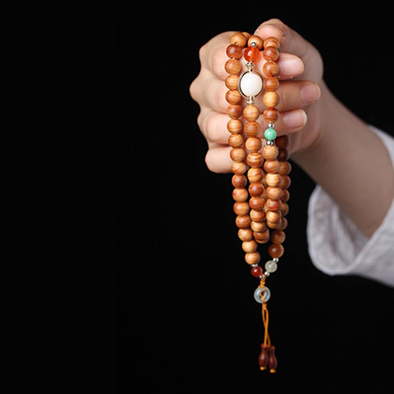 Karma Stone Tibetan Rosewood Mala Healing Necklace Bracelet