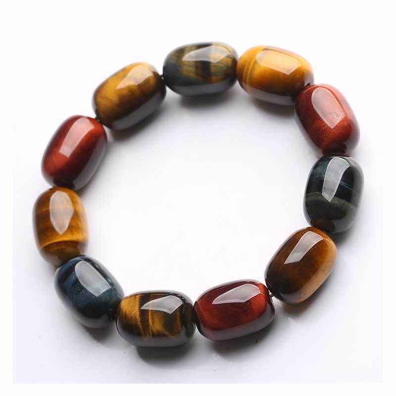 Karma Stone Natural Tiger Eye Healing Protection Bracelet