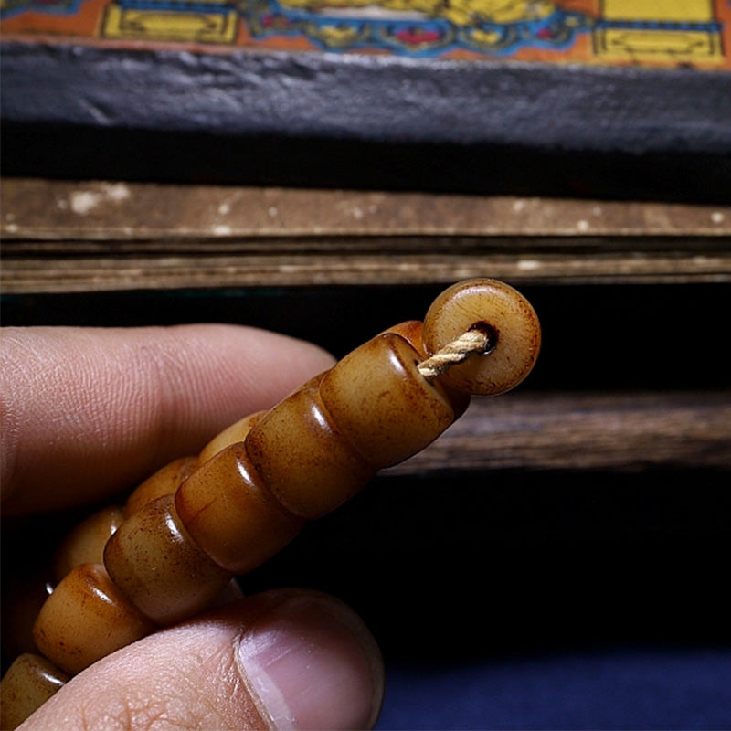 Karma Stone Tibetan Yak Bone Bracelet Balance Power Wristband
