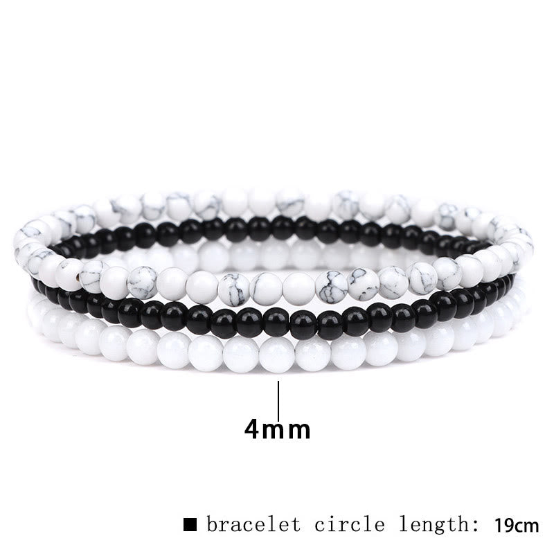 Karma Stone 3Pcs Natural Crystal Stone Inner Peace Spiritual Bracelet
