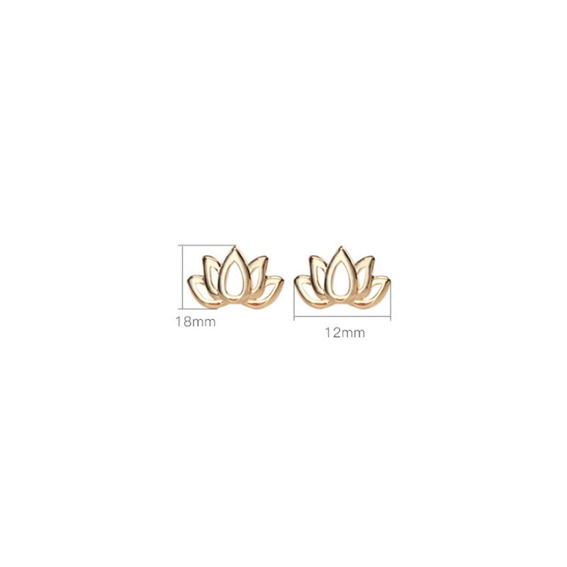 Karma Stone 925 Sterling Silver Lotus Flower Blessing Earrings