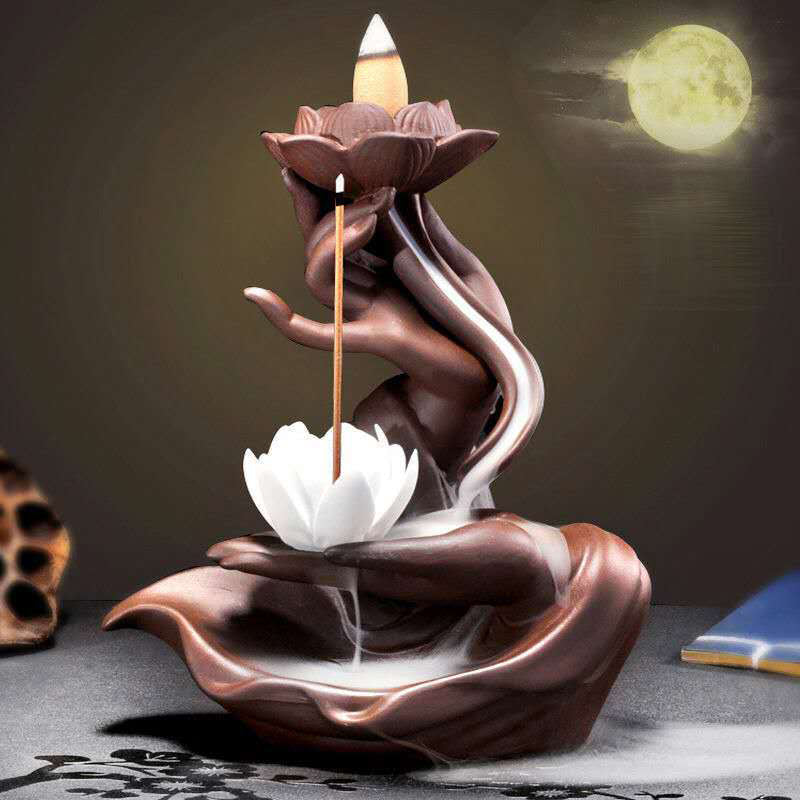 Karma Stone Lotus Bergamot Healing Incense Burner