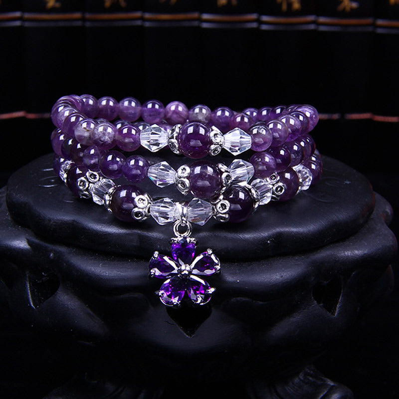 Karma Stone Tibetan Amethyst Blessing Bracelet