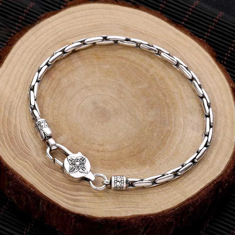 Karma Stone Tibetan Double Dorje Om Mani Padme Hum Buddha Swastika Vajra Strength Bracelet
