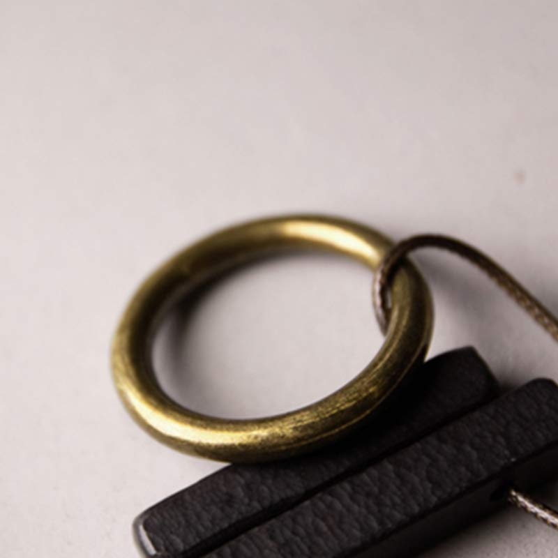 Karma Stone Zen Circle Ebony Wood Enlightenment Necklace Pendant