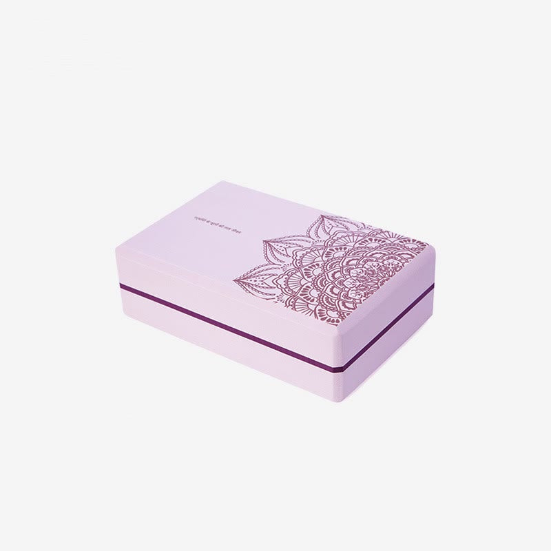 Karma Stone Tibetan Mandala Mindful Soft Non-Slip Foam Yoga Block