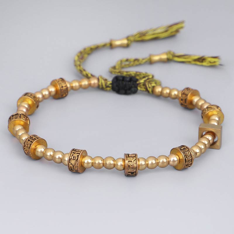 Karma Stone Tibetan Curse Six True Words Wealth Bracelet