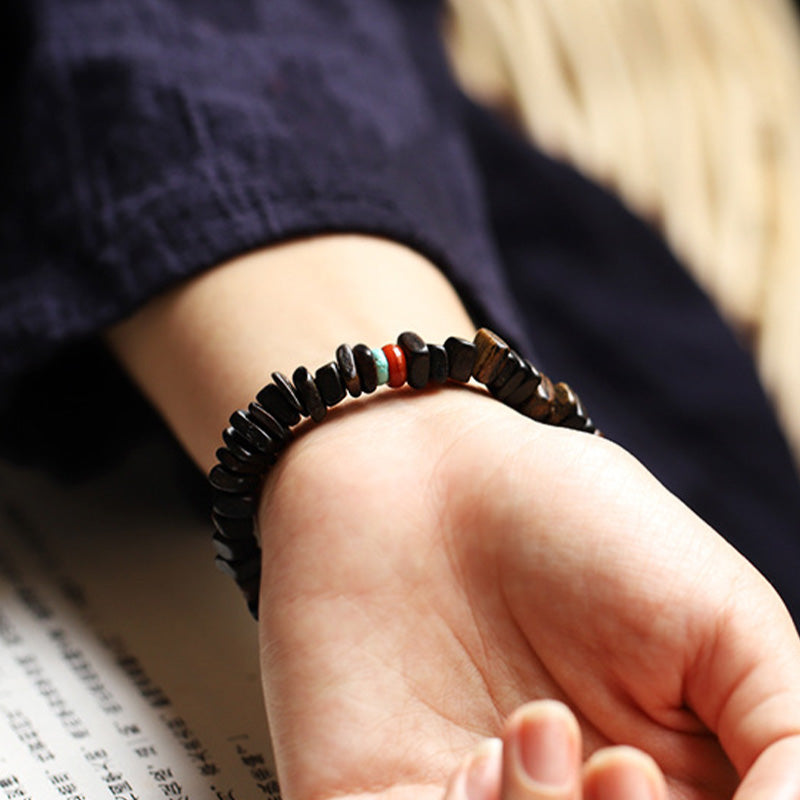 Karma Stone Agarwood Red Agate Balance Bracelet