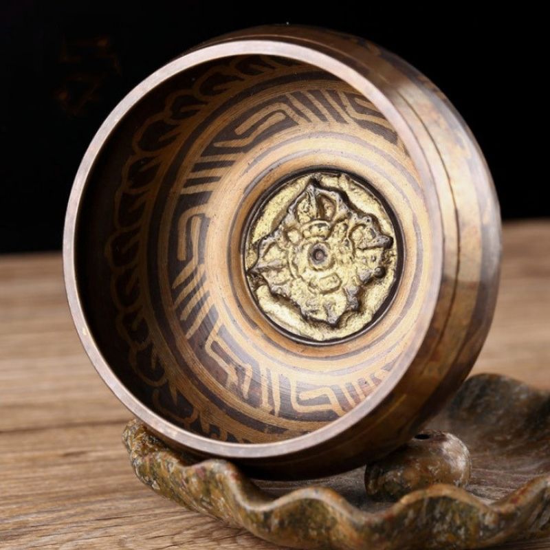 Karma Stone Tibetan Singing Bowl - Meditation, Yoga, Chakra Healing
