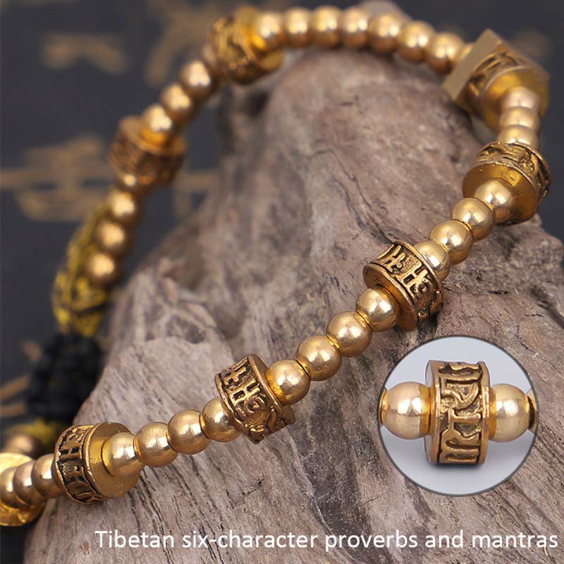Karma Stone Tibetan Curse Six True Words Wealth Bracelet