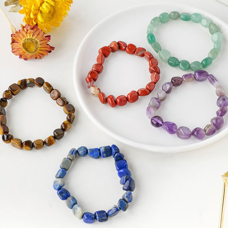 Karma Stone Natural Irregular Shape Crystal Stone Spiritual Awareness Bracelet