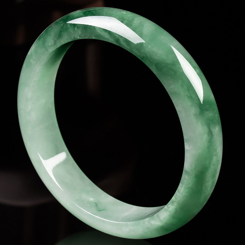 Karma Stone Natural Jade Fortune Blessing Bangle Bracelet