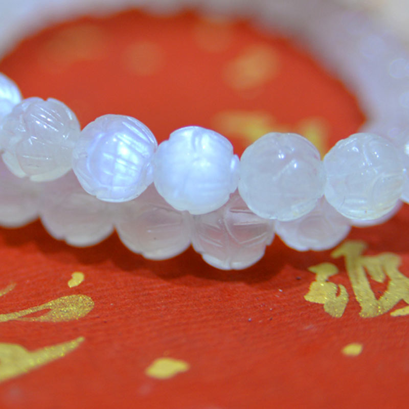 Karma Stone Natural Moonstone Lotus Love Bracelet