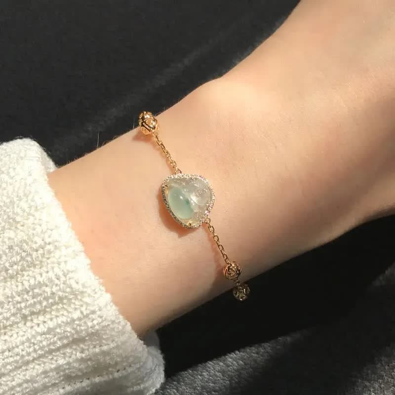 Karma Stone Laughing Buddha Jade Abundance Chain Bracelet