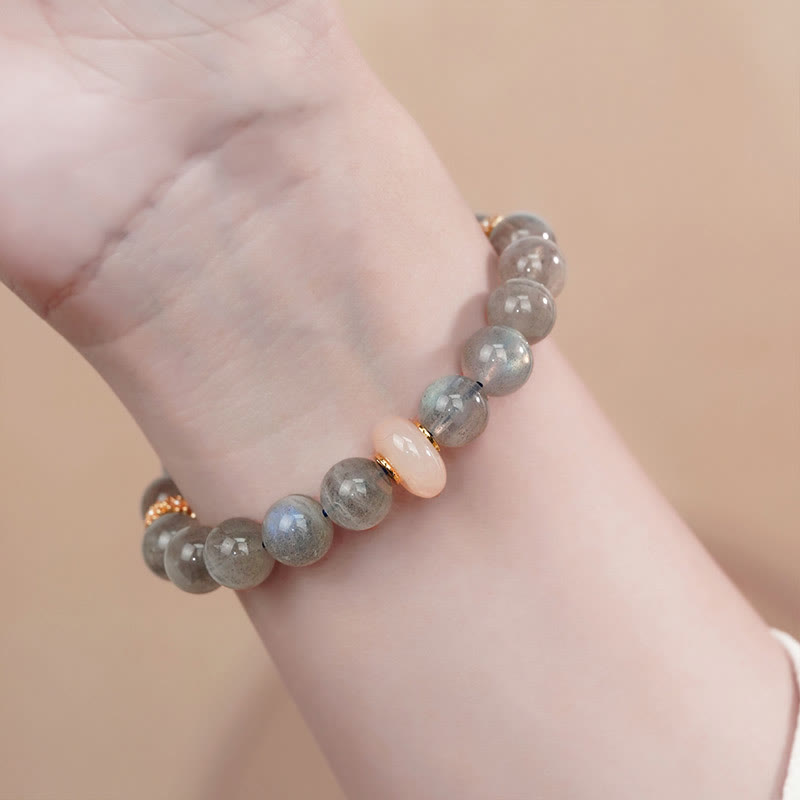 Karma Stone Natural Labradorite Moonstone Healing Change Bracelet