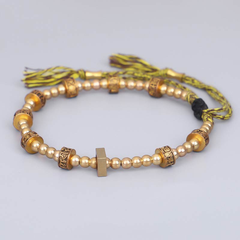 Karma Stone Tibetan Curse Six True Words Wealth Bracelet