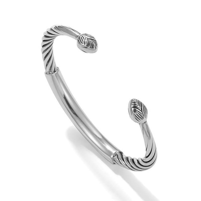 Karma Stone Tibetan Om Mani Padme Hum Heart Sutra Purity Cuff Bracelet