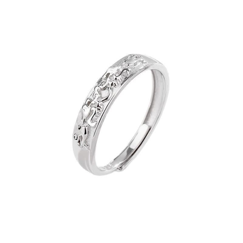 Karma Stone 925 Sterling Silver PiXiu Balance Adjustable Couple Ring