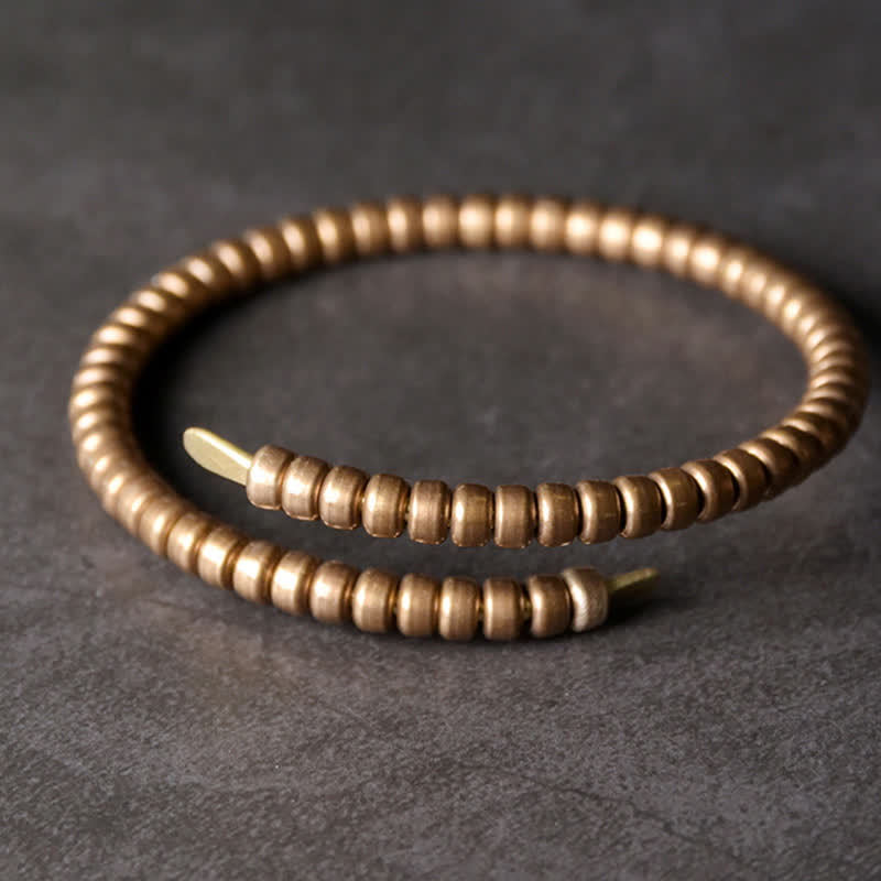 Karma Stone Vintage Design Copper Balance Adjustable Cuff Bracelet