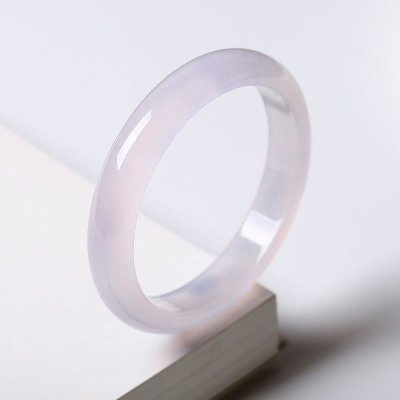 Karma Stone Natural Purple Jade Soothing Protection Bracelet Bangle