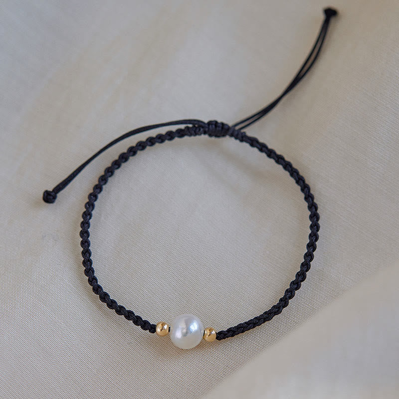 Karma Stone Natural Pearl Bead Luck Braid String Bracelet