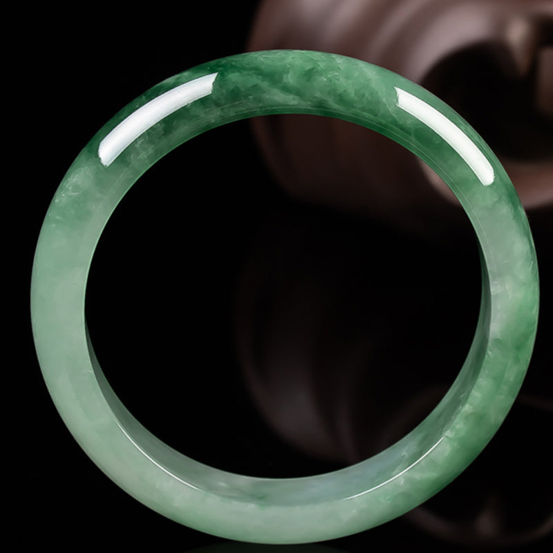 Karma Stone Natural Jade Fortune Blessing Bangle Bracelet