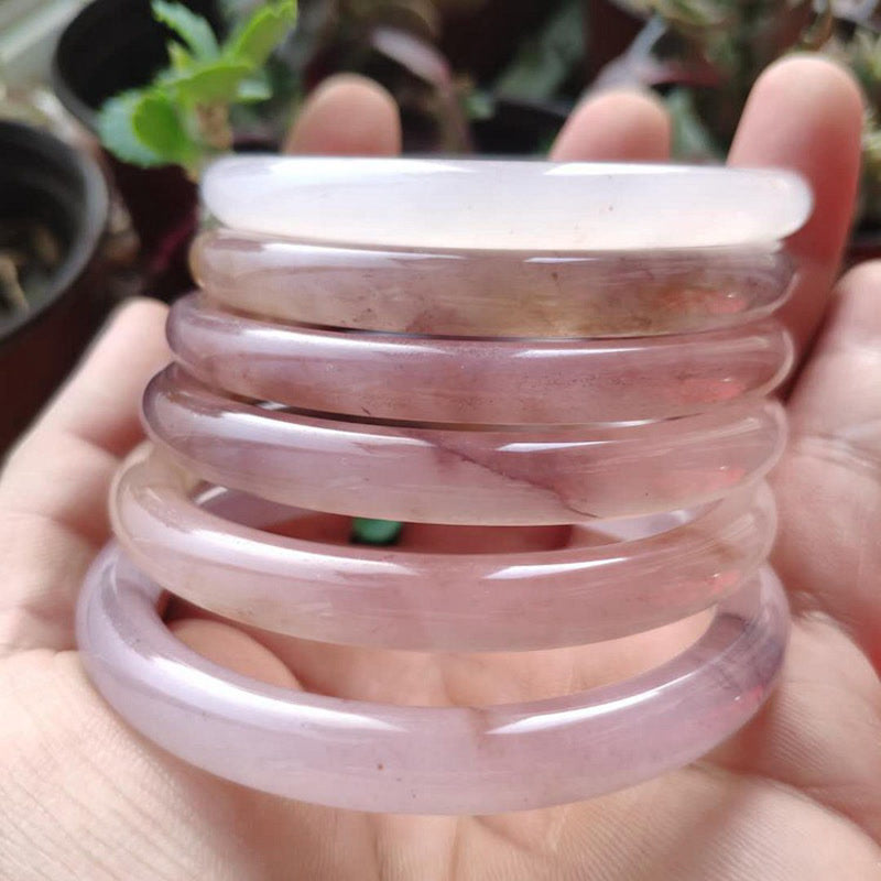 Karma Stone Purple Jade Happiness Protection Bracelet Bangle