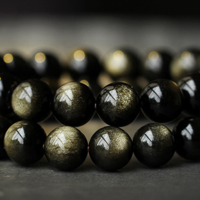 Karma Stone Chinese Zodiac Natal Buddha Obsidian Purification Bracelet
