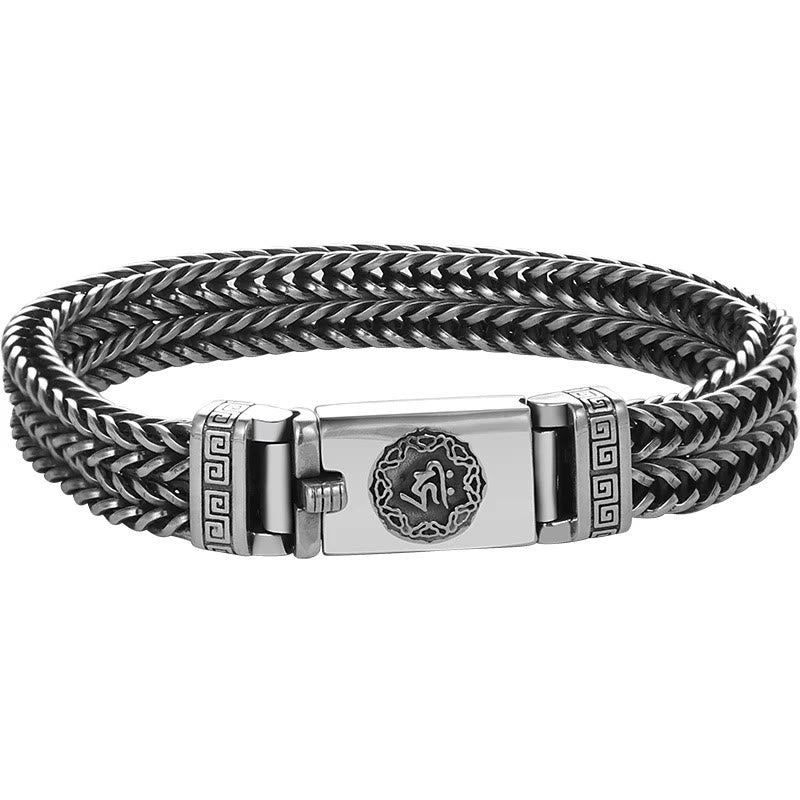 Karma Stone Om Mani Padme Hum Purity Peace Braid Style Bracelet