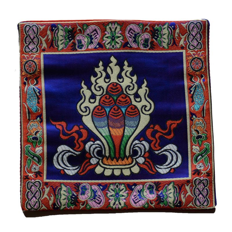 Karma Stone Prayer Altar Mat Healing Meditation Vajra Auspicious Symbols