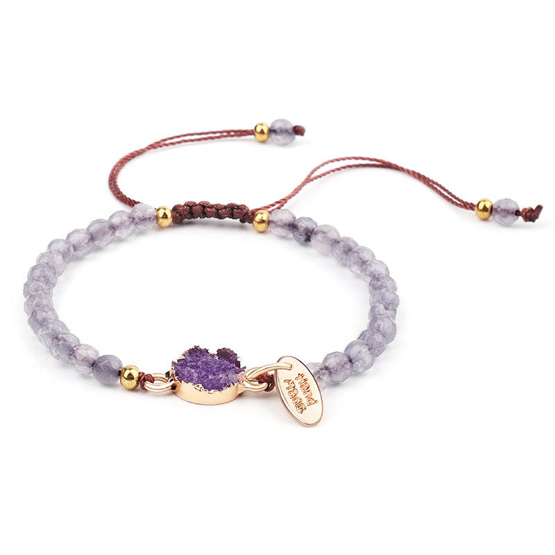 Karma Stone Natural Crystal Charm Lucky Healing Bracelet