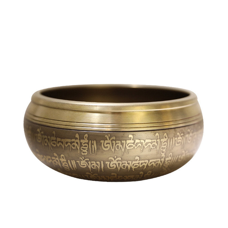 Karma Stone Tibetan Sound Bowl Handcrafted for Focus and Meditation Peaceful Happiness Singing Bowl Set
