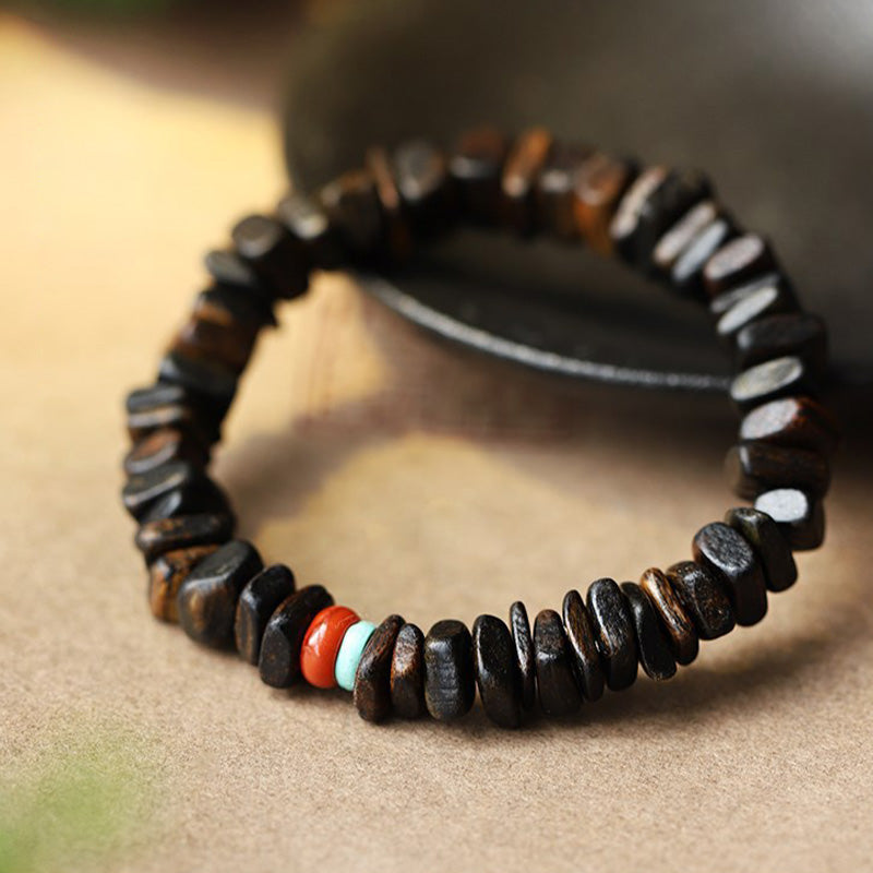 Karma Stone Agarwood Red Agate Balance Bracelet
