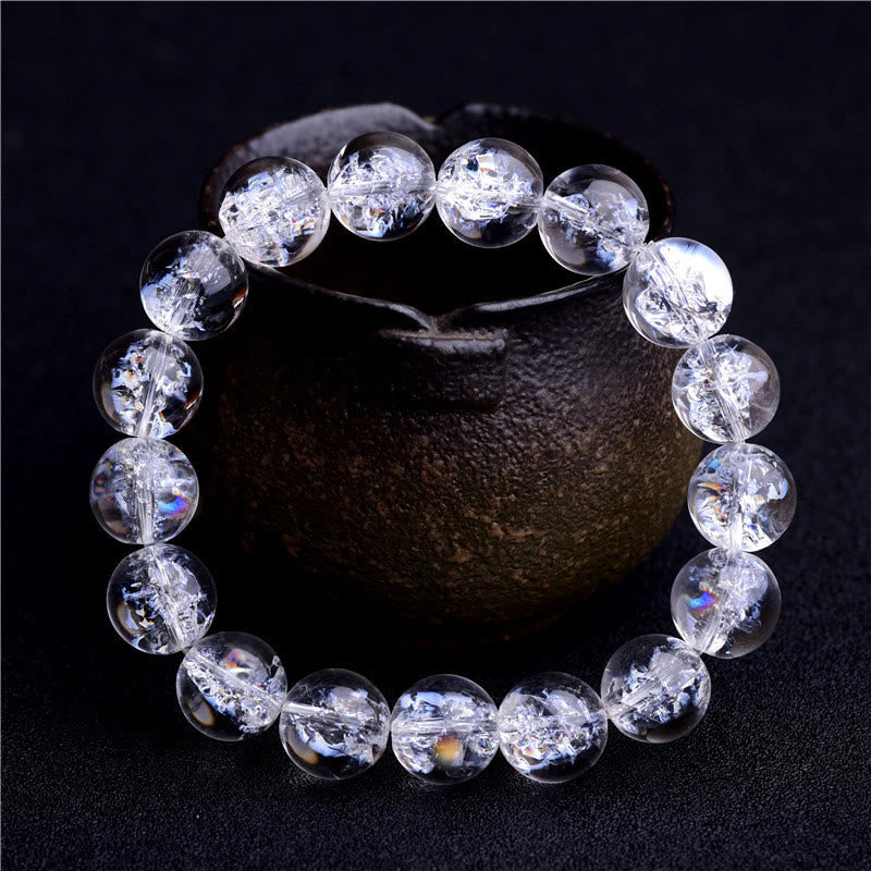 Karma Stone Natural White Crystal Protection Healing Bracelet