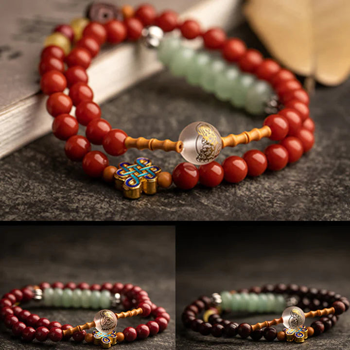 Karma Stone Chinese Zodiac Amulet Blessing Double Layer China Lucky Bracelet