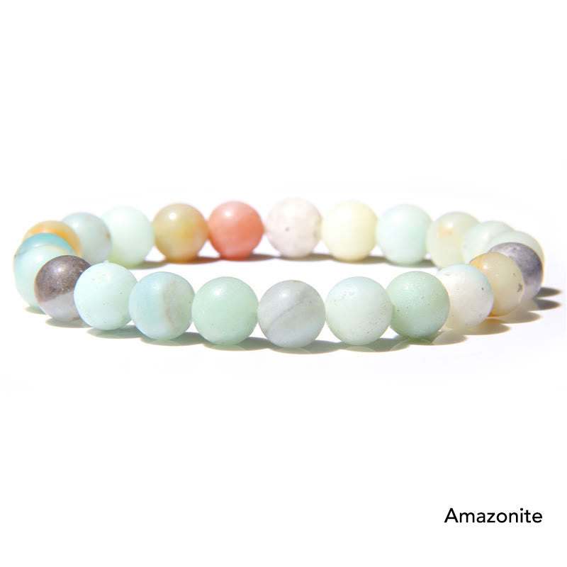 Karma Stone Natural Agate Stone Crystal Balance Beaded Bracelet