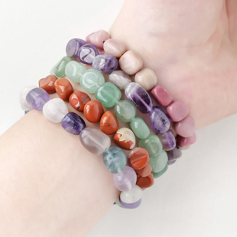 Karma Stone Natural Irregular Shape Crystal Stone Spiritual Awareness Bracelet