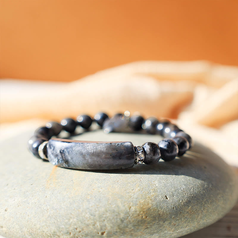 Karma Stone Natural Quartz Love Heart Healing Beads Bracelet